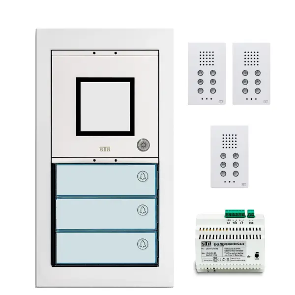 STR AFS 1000 UP Audio Gegensprechanlage Set Dreifamilienhaus Unterputz