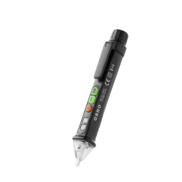 Induktiver Spannungsprüfer mit Taschenlampe, 12-1000V, AC/DC, schwarz