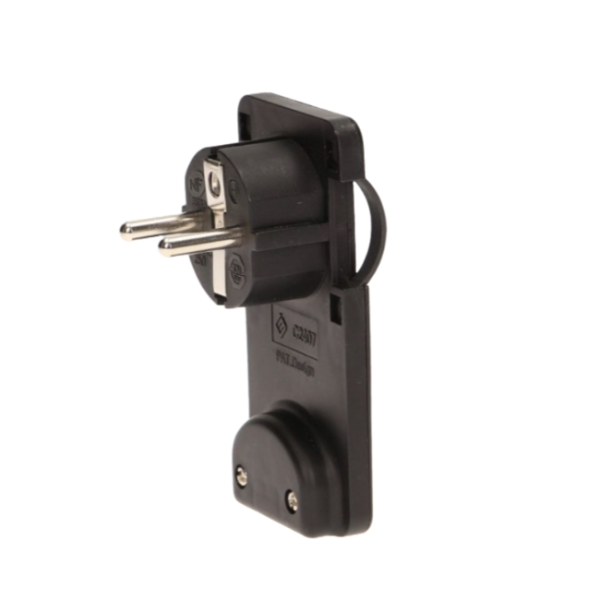 Flachstecker mit Griff, schwarz