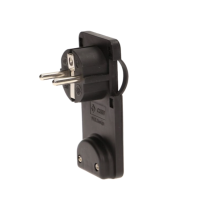 Flachstecker mit Griff, schwarz