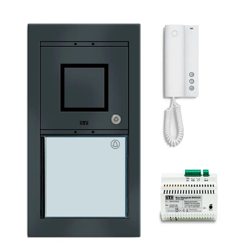 STR AHS 40 UP Audio-Haustelefon-Set Einfamilienhaus Unterputz Anthrazit