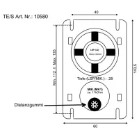 STR TE/S  Türautsprecher - Einbausatz TE - S 13580